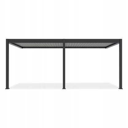 Vægmonteret Pergola 3x6 m Aluminium med LED