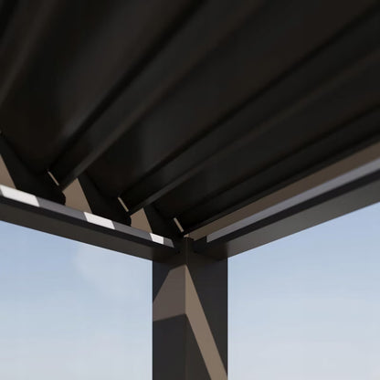Vægmonteret Pergola 3x6 m Aluminium med LED