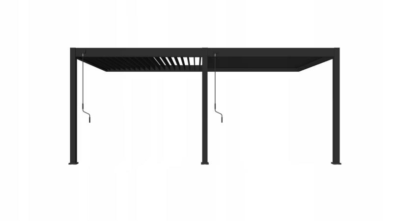 Vægmonteret Pergola Elegance 3x6 m Antracit Aluminium