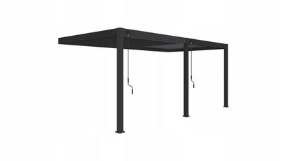 Vægmonteret Pergola Elegance 3x6 m Antracit Aluminium