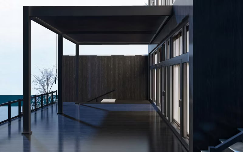 Vægmonteret Pergola Elegance 3x6 m Antracit Aluminium