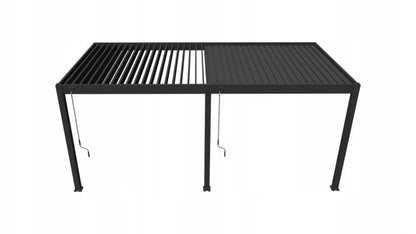 Vægmonteret Pergola Elegance 3x6 m Antracit Aluminium