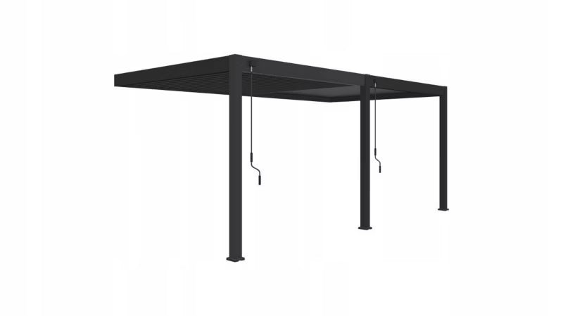 Vægmonteret Pergola Elegance 3x6 m Antracit Aluminium
