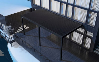 Vægmonteret Pergola Elegance 3x6 m Antracit Aluminium