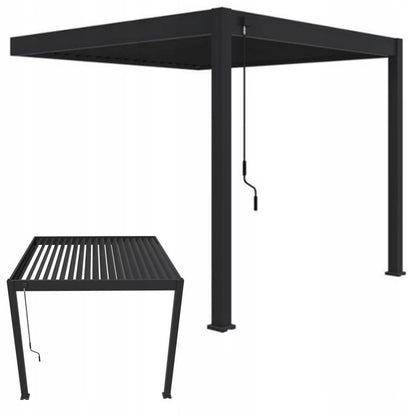 Vægmonteret Pergola Elegance Wall 3x3 m Antracit