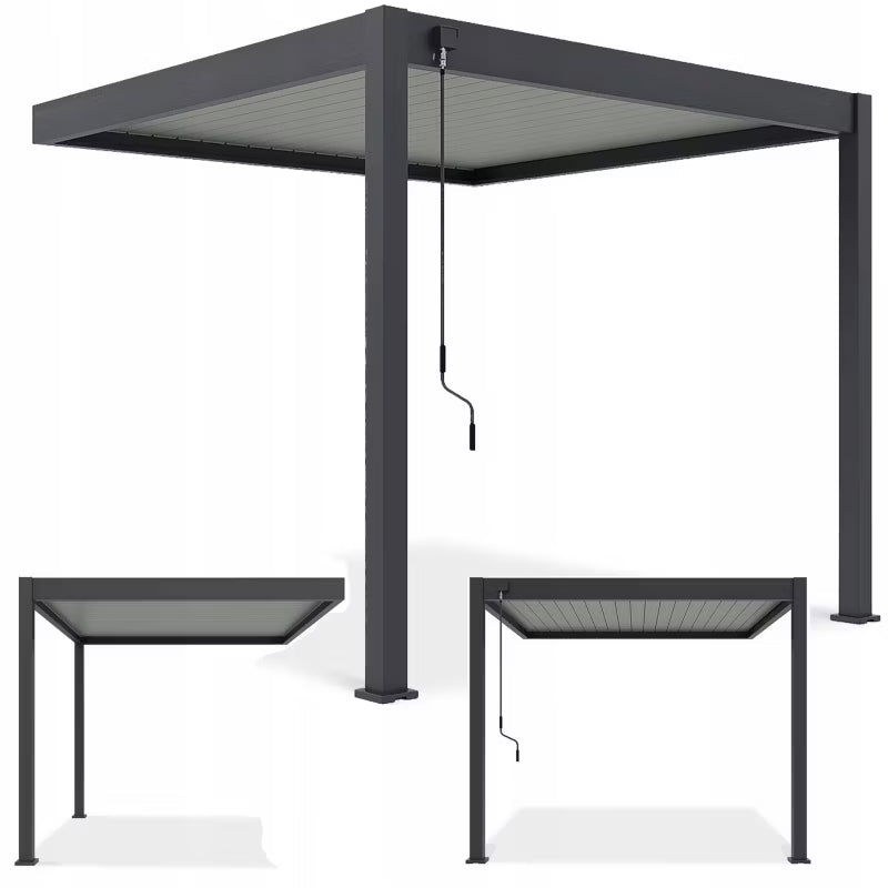 Vægmonteret Pergola Elegance Wall 3x3 m Antracit
