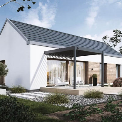 Vægmonteret Pergola Elegance Wall 3x3 m Antracit
