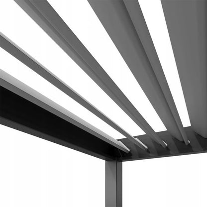 Vægmonteret Pergola Elegance Wall 3x3 m Antracit