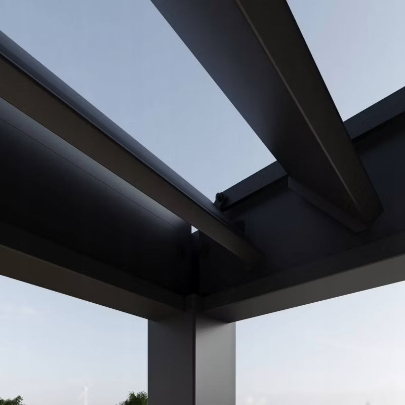 Vægmonteret Pergola Elegance Wall 3x3 m Antracit