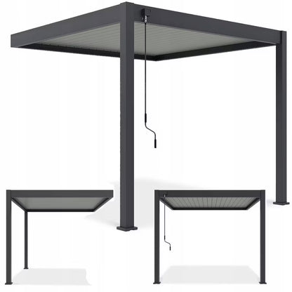 Vægmonteret Pergola Elegance Wall 3x3 m Antracit