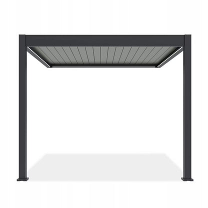 Vægmonteret Pergola Elegance Wall 3x3 m Antracit med LED