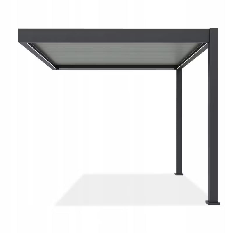 Vægmonteret Pergola Elegance Wall 3x3 m Antracit med LED