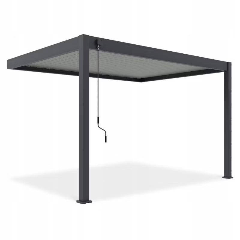Vægmonteret Pergola Elegance Wall 3x4 m Antracit Grå