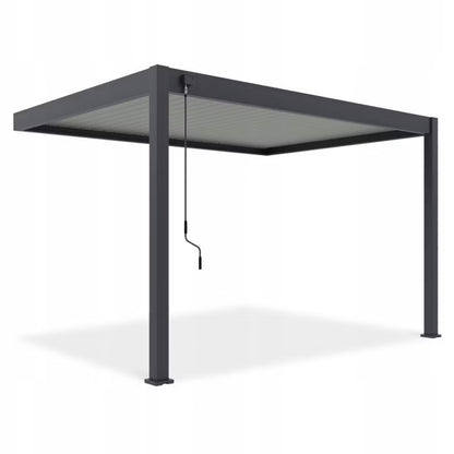 Vægmonteret Pergola Elegance Wall 3x4 m Antracit Grå