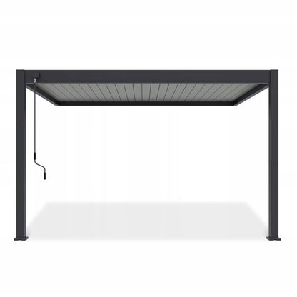 Vægmonteret Pergola Elegance Wall 3x4 m Antracit Grå