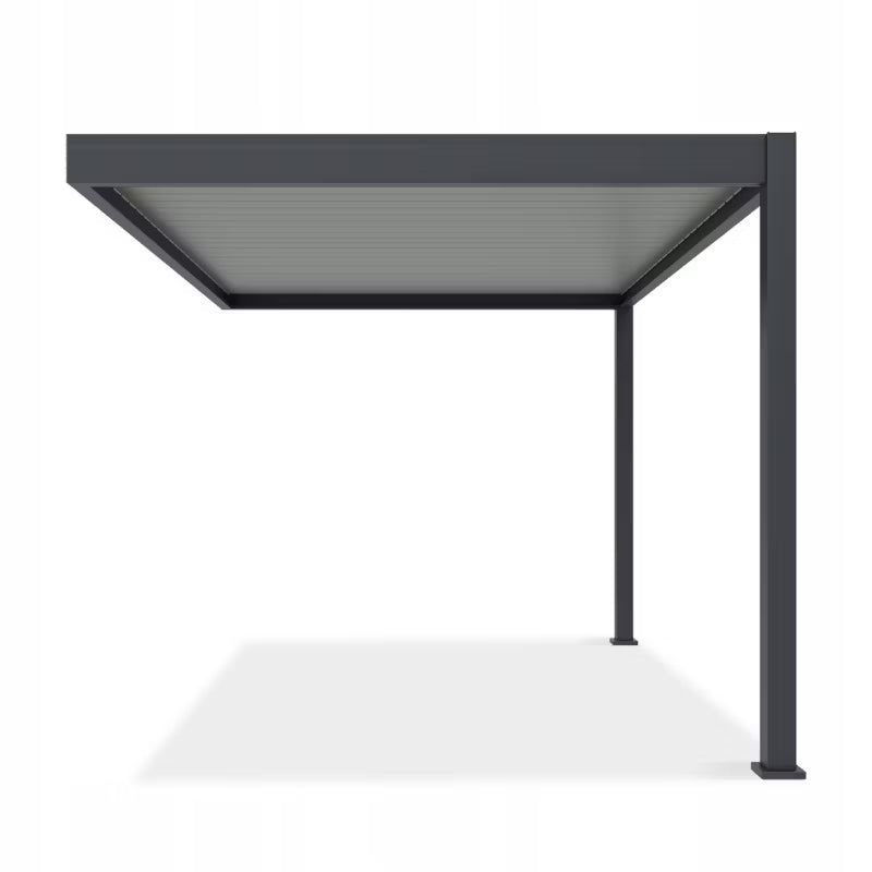 Vægmonteret Pergola Elegance Wall 3x4 m Antracit Grå