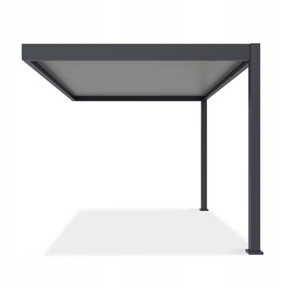 Vægmonteret Pergola Elegance Wall 3x4 m Antracit Grå