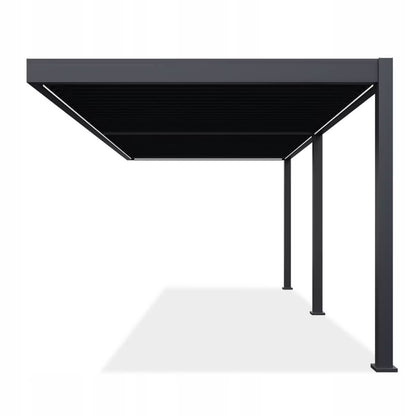 Vægmonteret Pergola Elegance Wall 3x6 m med LED Antracit
