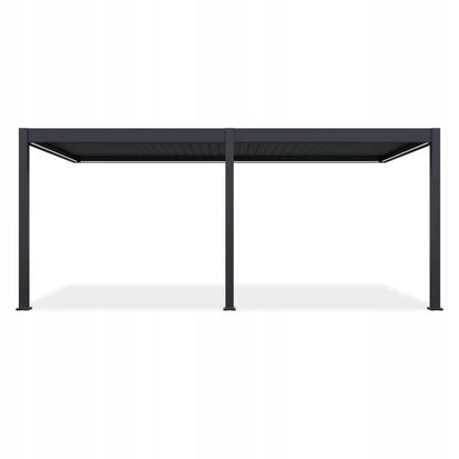 Vægmonteret Pergola Elegance Wall 3x6 m med LED Antracit