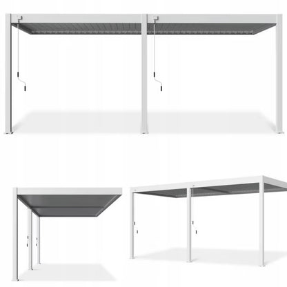 Vægmonteret Pergola Elegance Wall 3x6 m Hvid