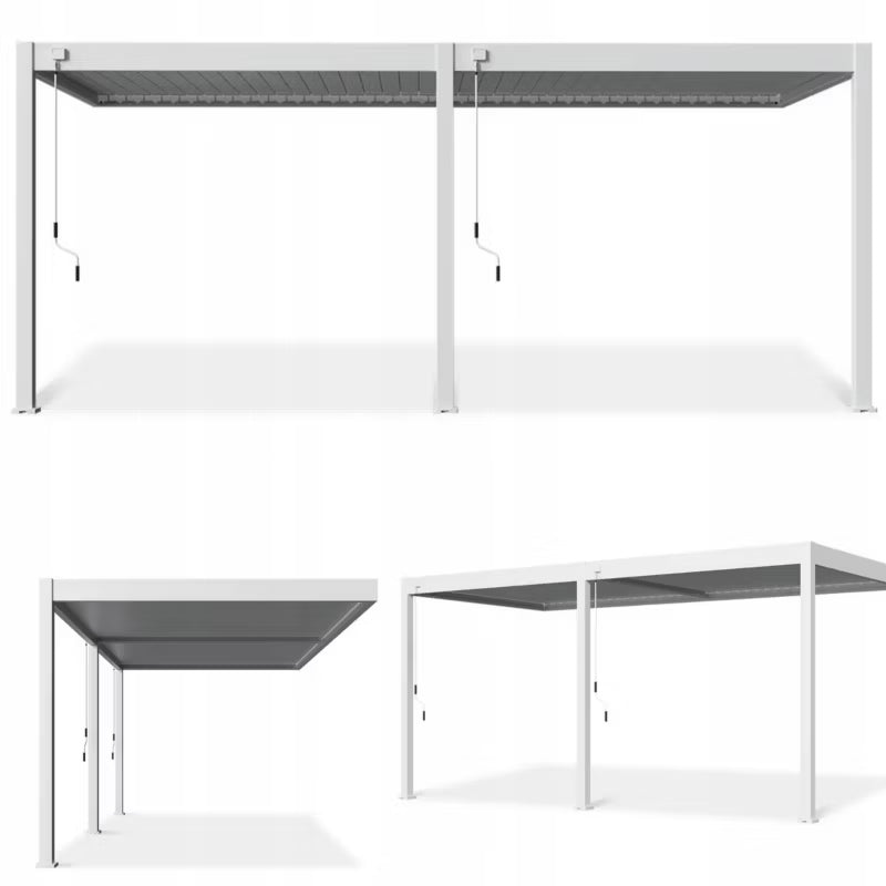 Vægmonteret Pergola Elegance Wall 3x6 m Hvid