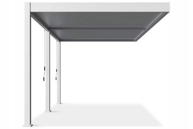 Vægmonteret Pergola Elegance Wall 3x6 m Hvid
