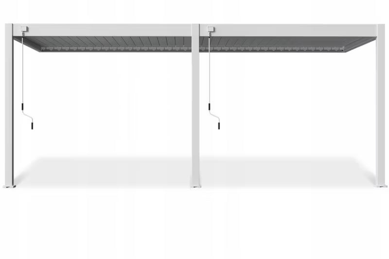 Vægmonteret Pergola Elegance Wall 3x6 m Hvid