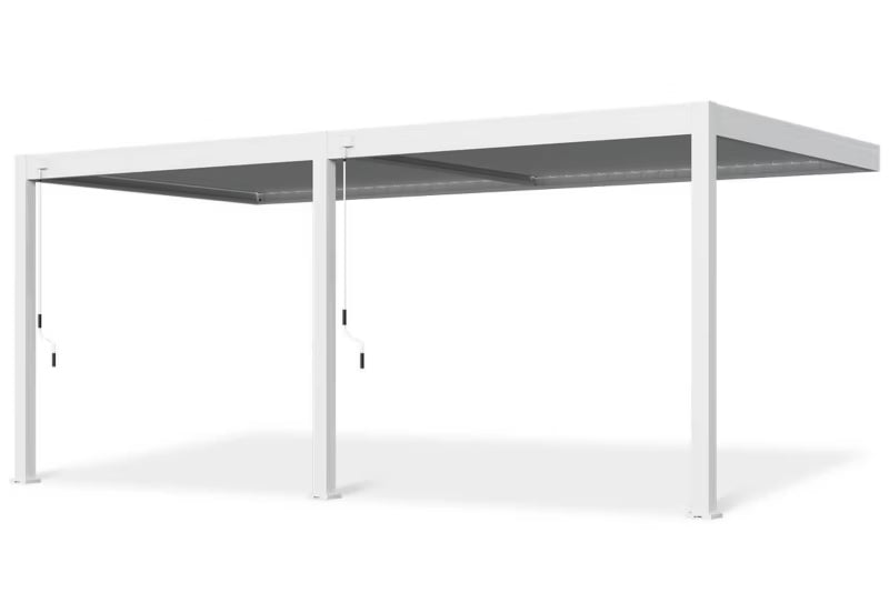 Vægmonteret Pergola Elegance Wall 3x6 m Hvid
