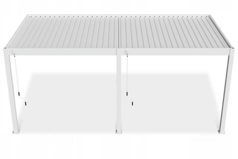 Vægmonteret Pergola Elegance Wall 3x6 m Hvid
