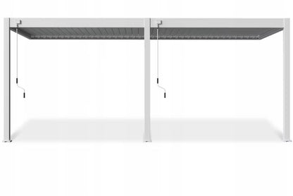 Vægmonteret Pergola Elegance Wall 3x6 m Hvid