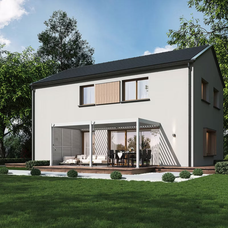Vægmonteret Pergola Elegance Wall 3x6 m Hvid