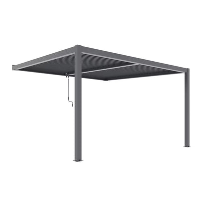 Vægmonteret Pergola LUXE 3x3 m LED Antracit