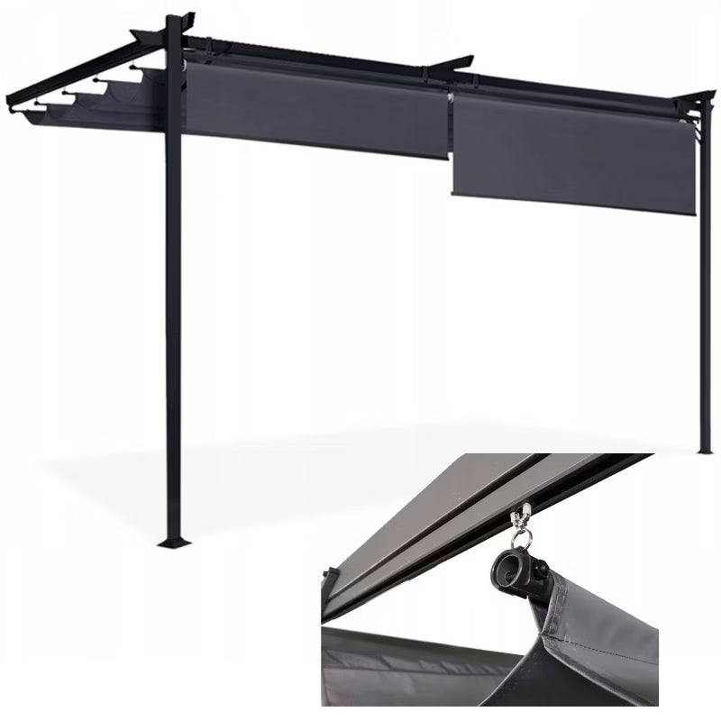 Vægmonteret Pergola Sprint Wall Plus 4x2,7 m Antracit