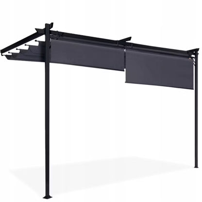 Vægmonteret Pergola Sprint Wall Plus 4x2,7 m Antracit