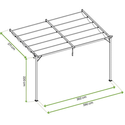 Vægmonteret Pergola Sprint Wall Plus 4x2,7 m Antracit