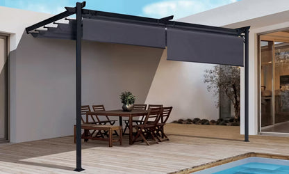 Vægmonteret Pergola Sprint Wall Plus 4x2,7 m Antracit