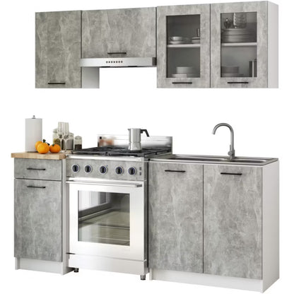 Vægmonteret Vitrineskab 80x30,5 cm Hvid Beton