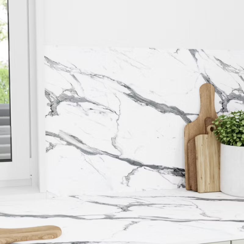 Vægpanel Neutral Statuario 60x300 cm Marmor Hvid