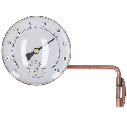Vægtermometer Udendørs 17,7x13 cm Metal med Hygrometer