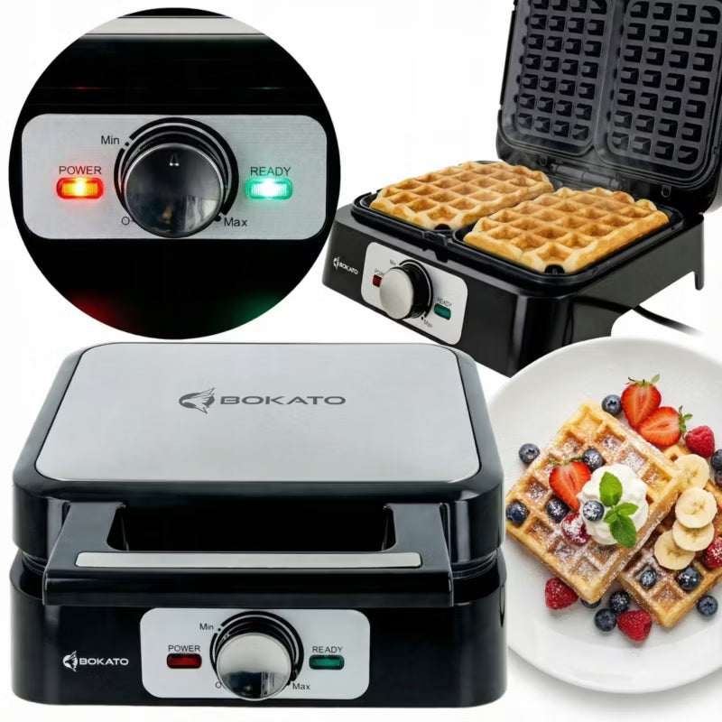 Vaffeljern 1200W KEL103 Sort
