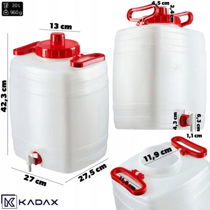 Vanddunk 20 Liter med Hane