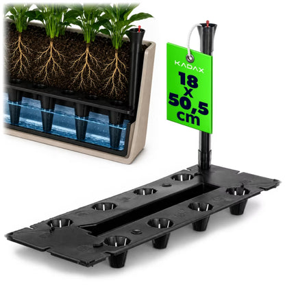 Vandingssystem Rektangulær 50,5x18x30 cm Sort