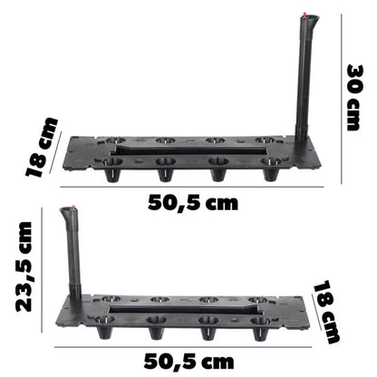 Vandingssystem Rektangulær 50,5x18x30 cm Sort