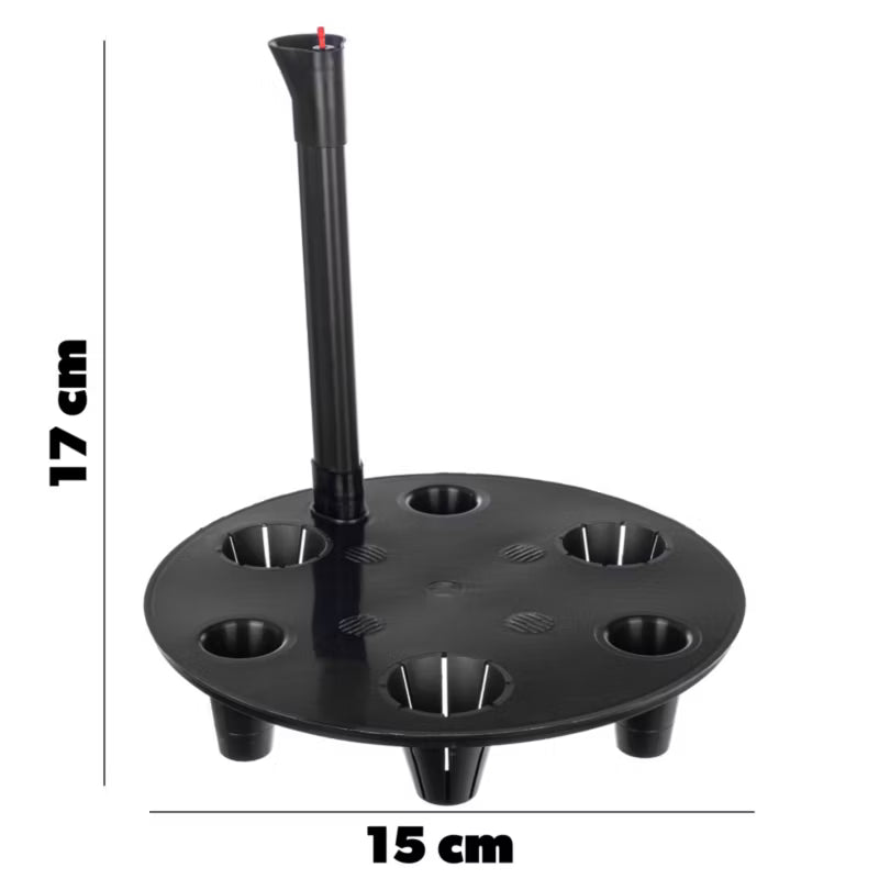 Vandingssystem Rund 15x17 cm Sort