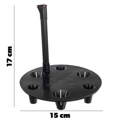 Vandingssystem Rund 15x17 cm Sort
