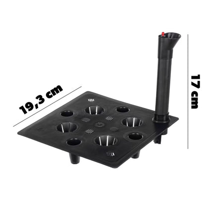Vandingssystem til Krukker 19x17 cm Firkantet Sort