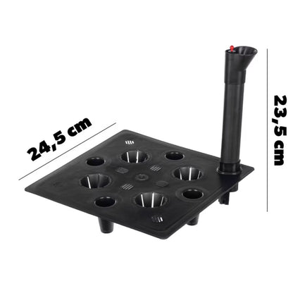 Vandingssystem til Krukker Firkantet 24,5x23,5 cm Sort
