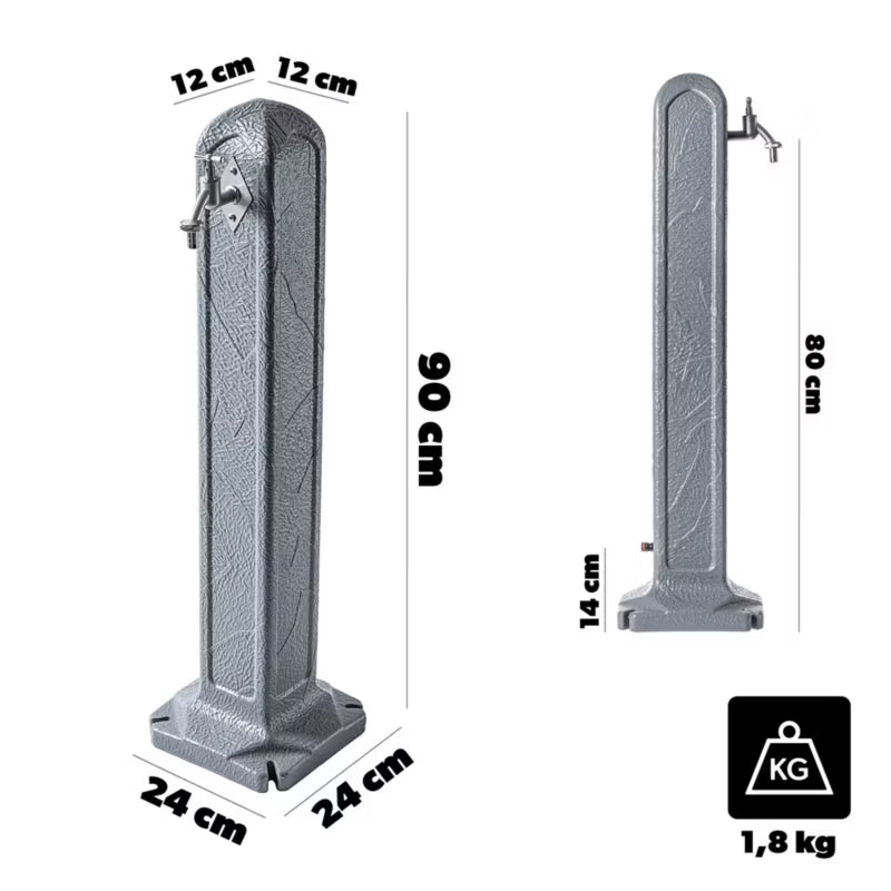 Vandpost Tanker 24x24x90 cm