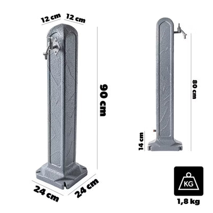 Vandpost Tanker 24x24x90 cm