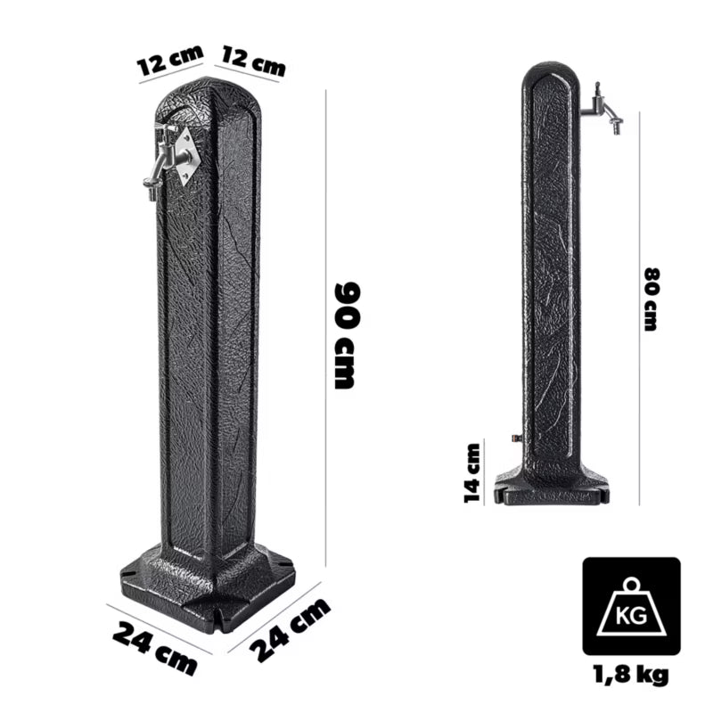 Vandpost Tanker 24x24x90 cm